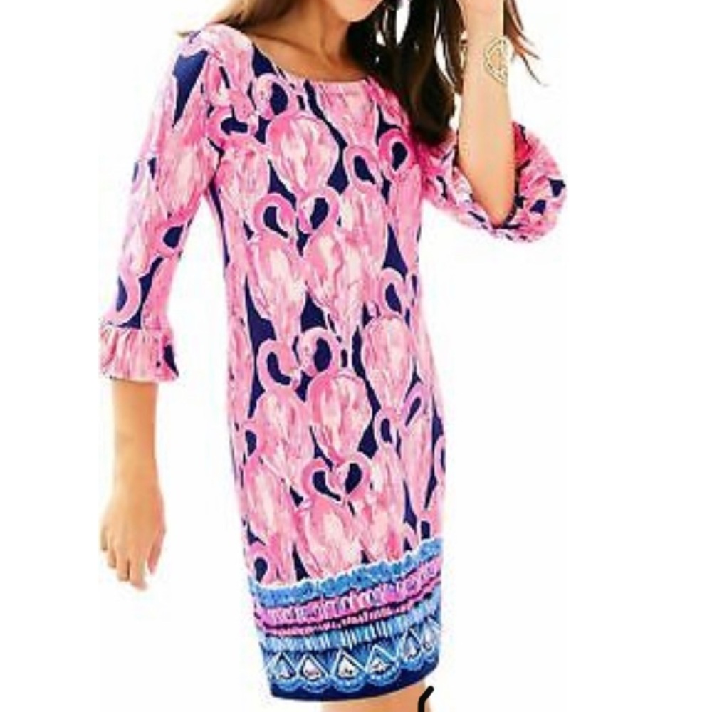Lily Pulitzer Sophie Dress Flamingo Print